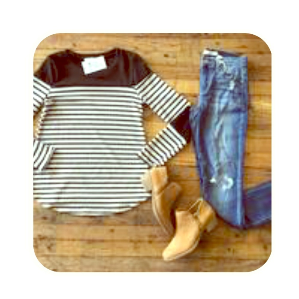 Olive Color Block Lightweight Sweater